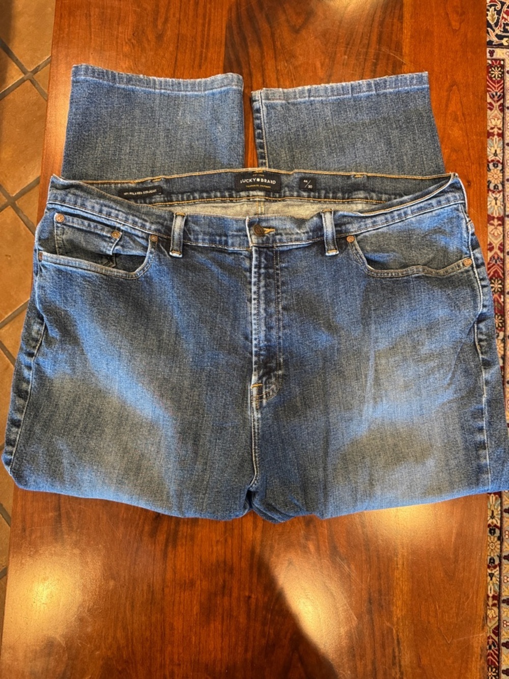 Lucky Brand Men's Relaxed Blue Denim Jeans
